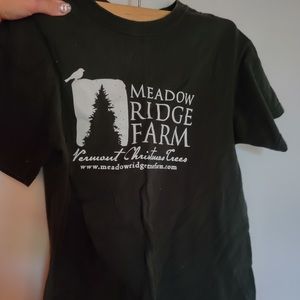 Youth cotton dark green graphic tee